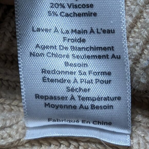 Haven Well Within Cashmere Blend V-neck Sweater Size Large Ribbed Knit Boxy - Picture 10 of 12